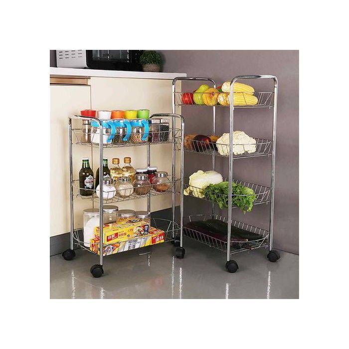 Metaltex Chariot multiusages 3 tages Revtement Polytherm, 41 x 23 x 63 cm