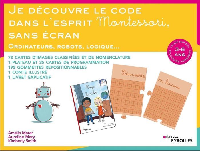 Je découvre le code - Montessori - 72 cartes - Apprentissage sans écran - Logique - Éducation