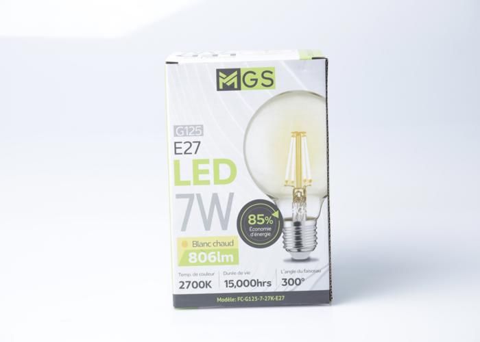 AMPOULE LED CLEAR G125 7W E27 MGS