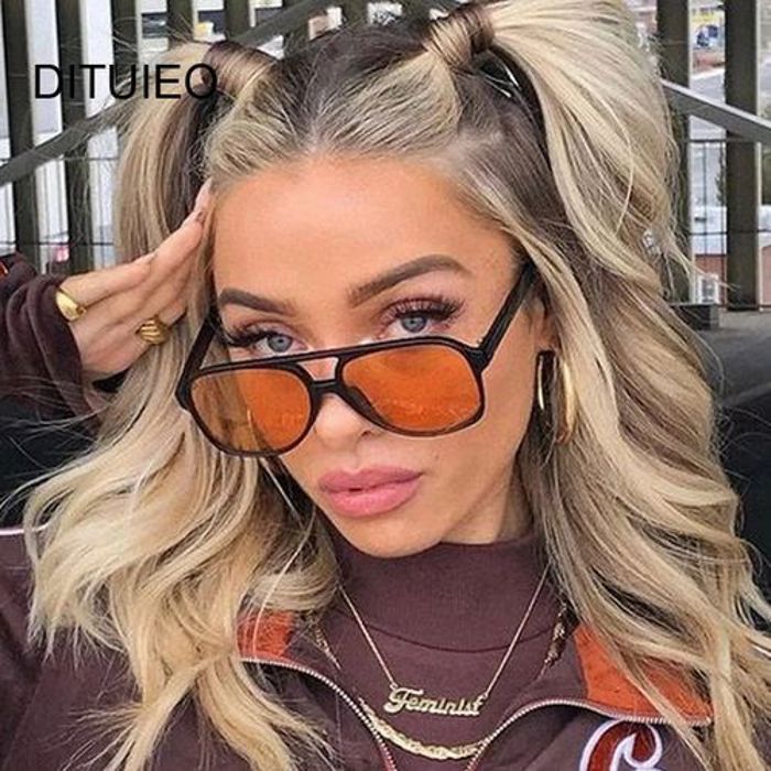 Lunettes de soleil carrées polarisées Femmes Lunettes luxe protection UV400