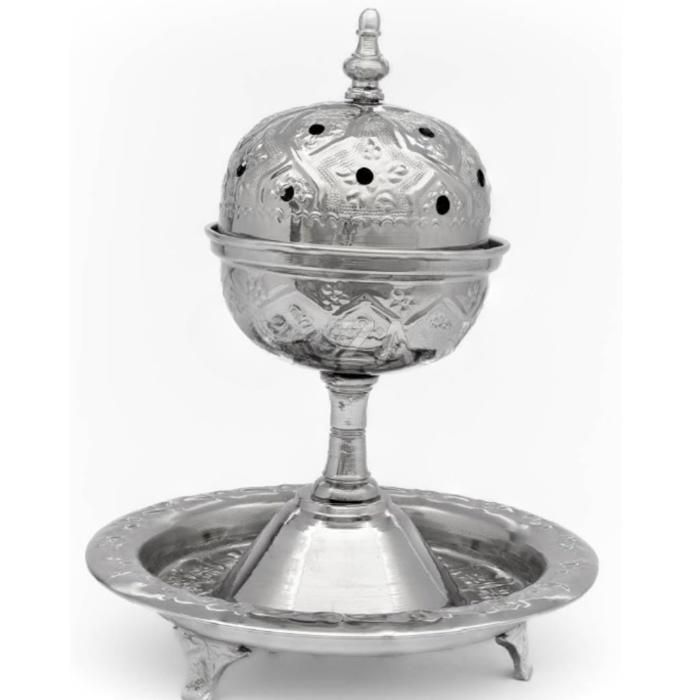 Diffuseur d’encens marocain Oud Mbakhra, un encens classique argenté