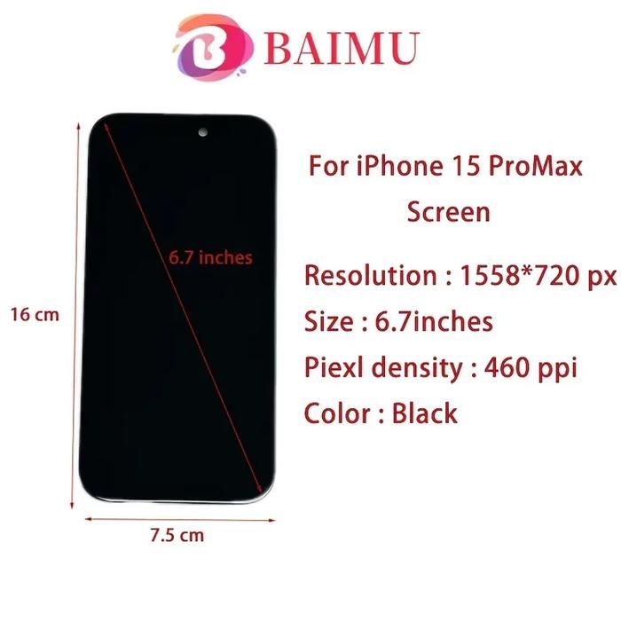 Ensemble d'écran de remplacement pour iPhone 15 Pro Max