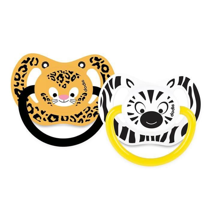 Dodie - Lot de 2 Sucettes Physiologiquess +6 mois Jungle