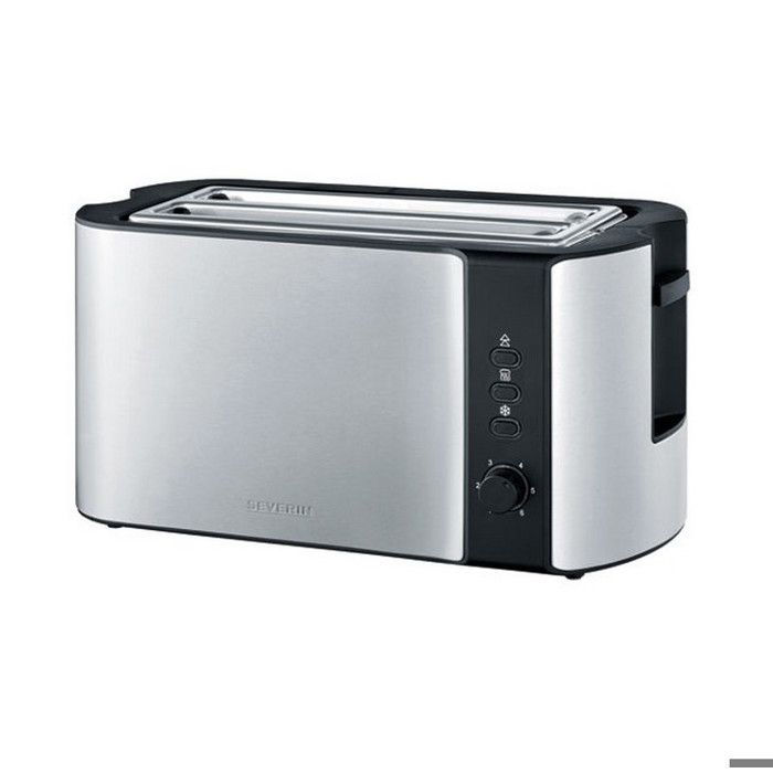 Grille-pain - SEVERIN - 2590 - 2 fentes - 1400W - inox brossé/noir