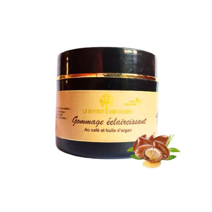 Gommage visage - Café - Huile d'Argan - Éclaircissant - 50g - Peau douce et fraîche