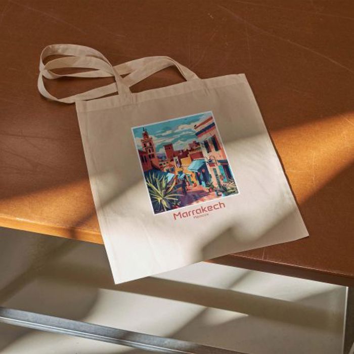 Tote bag - Marrakech - Beige - Design moderne - Tissu de qualité - Spacieux