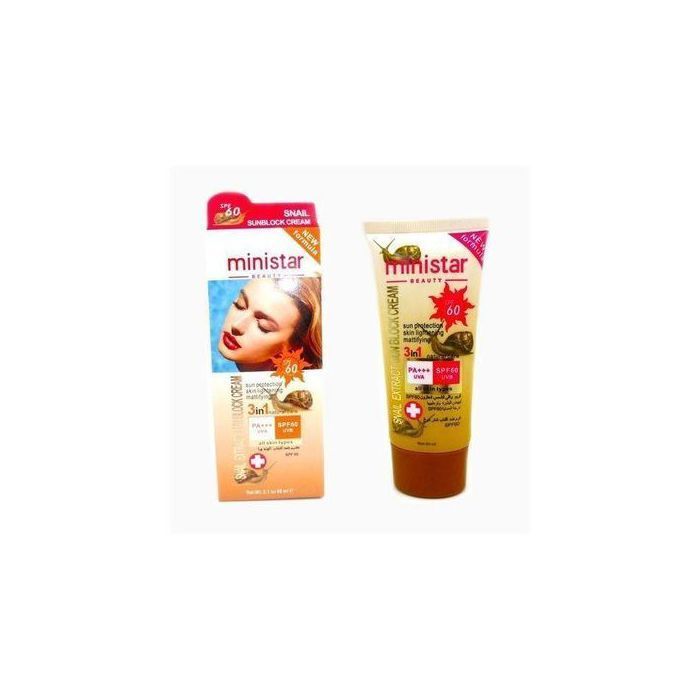 Ministar MinistarE Crème solaire à l'extrait d'escargot, protection solaire, Blanchiment de la peau