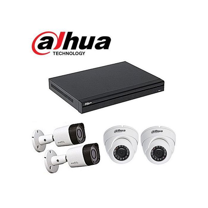 Dahua Pack HD DVR 4ch et 4 Caméras: 2 indoor+ 2 outdoor -2Mpixel 1080p
