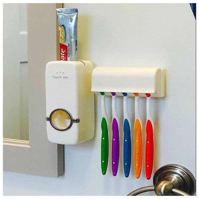 Distributeur de Dentifrice Automatique Mains Libres et Support Mural