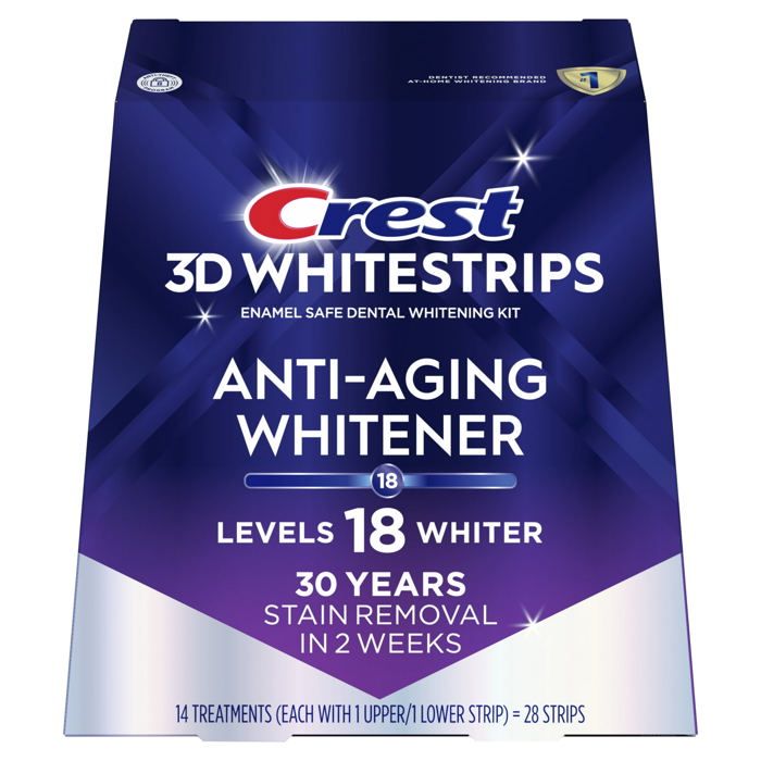 Soin Blanchiment - Crest - 3D Whitestrips - Anti-Aging - 14 Traitements - Niveau 18