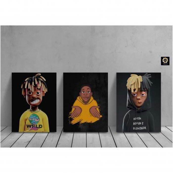 3 petit Tableaux Mural Décoratifs imprimé-WRLD