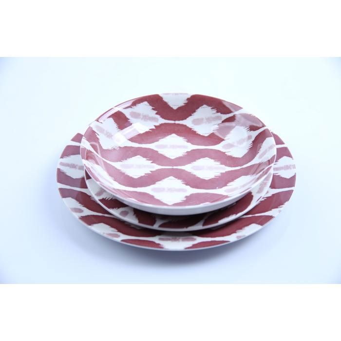 18PCS Service Dinner porcelaine  Vague Violet PDS-18B