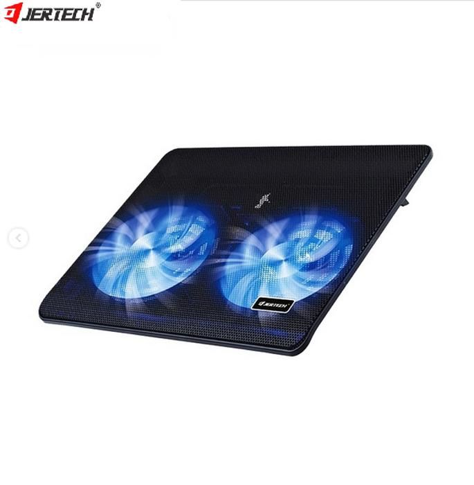 jertech Refroidisseur pour ordinateur portable 2 ventilateurs kl330 avec lumière bleu