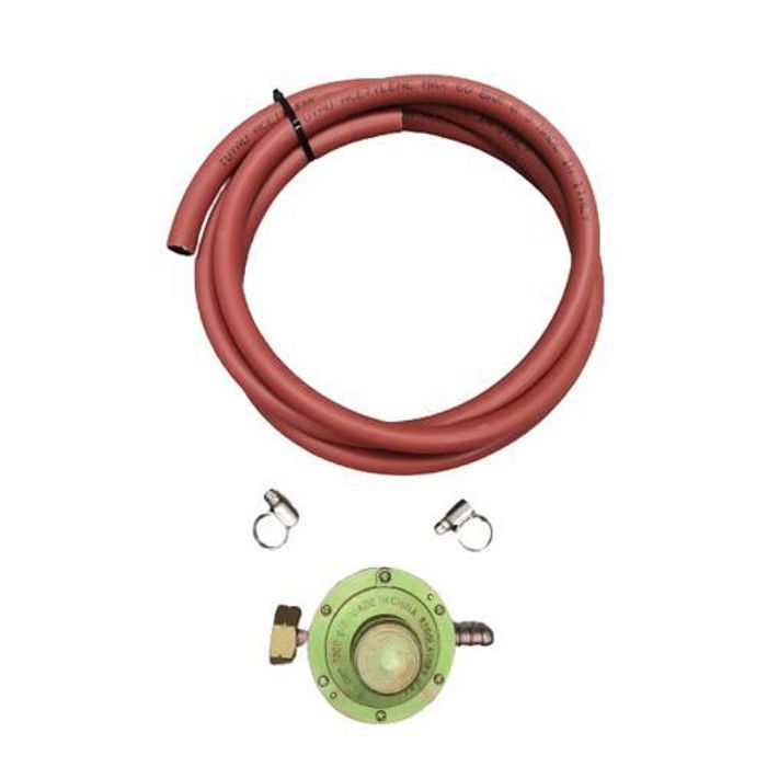 Tendeur de gaz réglable - Non spécifié - 2 m de tuyau - 2 collets - Multicolore - Métal