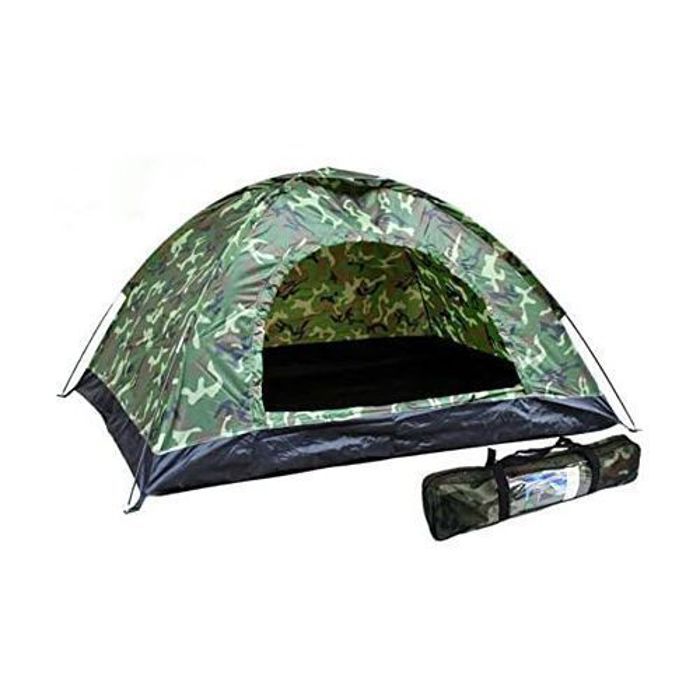 Tente Manuel Vert Militaire 4 Places Pour Camping et Plage 208 X 208 X 145 cm