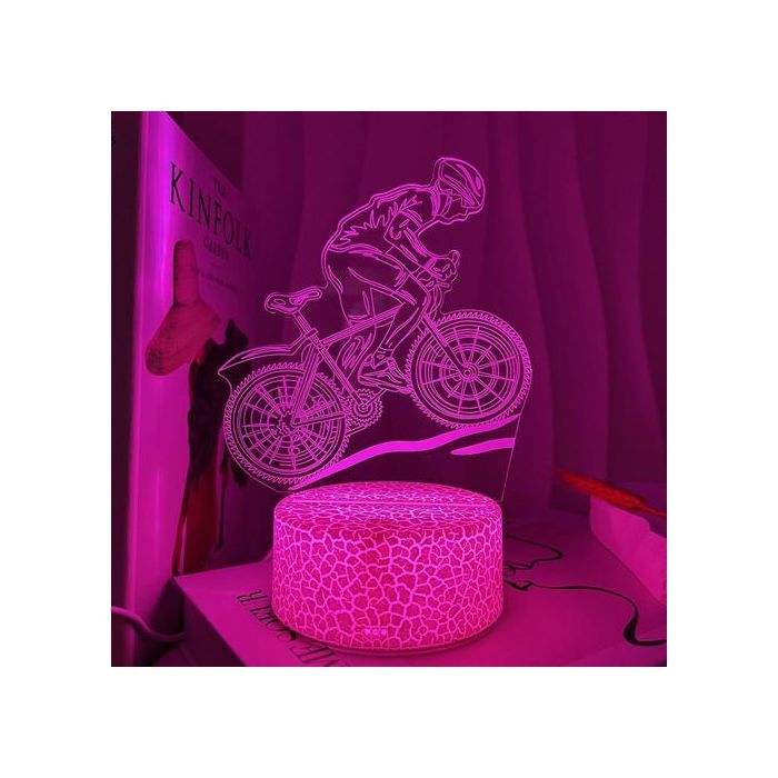 Lampe LED 3D - Non spécifié - Mountain Bike - 7 Couleurs - Contrôle Tactile - Intérieur