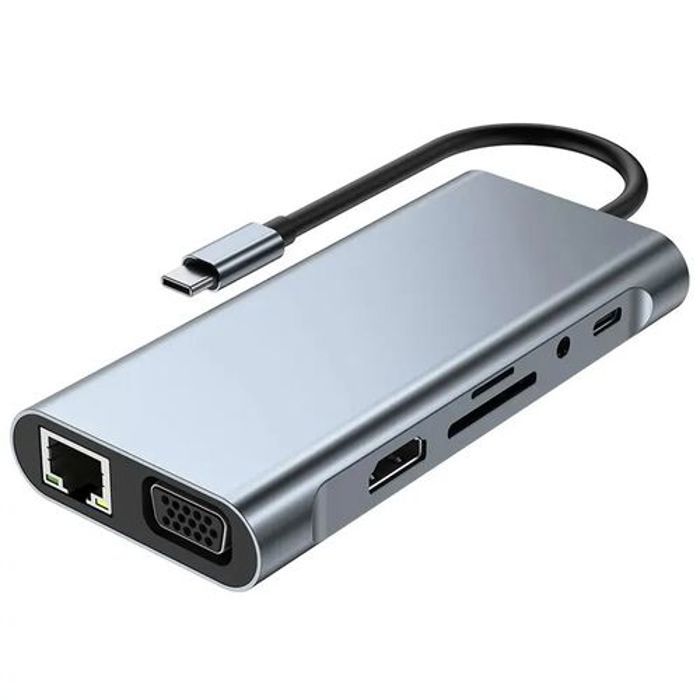 Station d'accueil multi-ports pour ordinateur portable, 11 en 1, Type C, USB 3.0