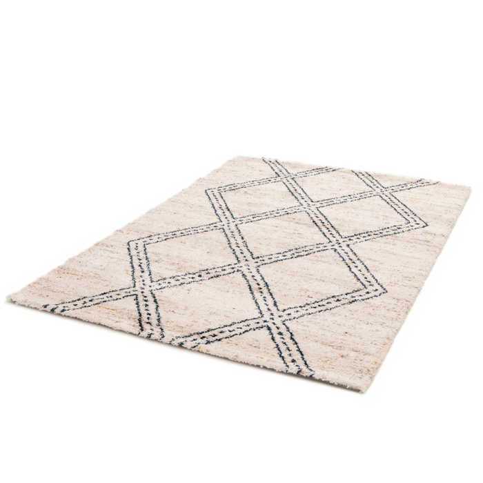 Tapis - DANSMAMAISON - SHERPA - Motif Berbère - 160x230 cm - Beige - Rectangulaire