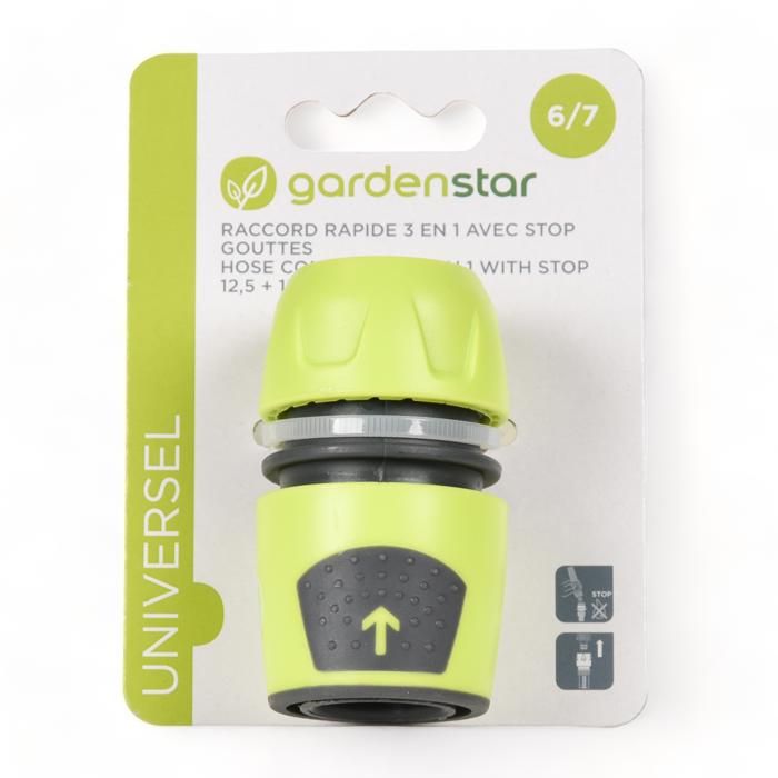 CONNECTEUR DE TUYEAU D'ARROSAGE DY8011L GARDENSTAR