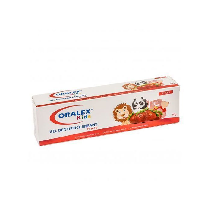 Gel Dentifrice Enfant - ORALEX - Fraise - 80g - Protection Dentaire - Goût Agréable