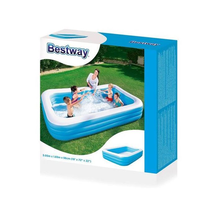 Bestway 54009 piscine gonflable rectangulaire - 305cm x 183cm x 56cm