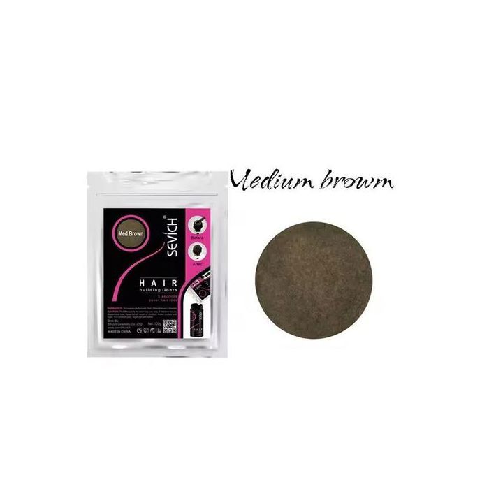 SEVICH Fibres Capillaires Densifiantes Couleur Marron Moyen 25g pour Épaississement et Couverture des Cheveux