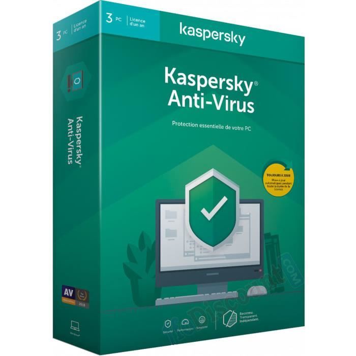 ANTIVIRUS KASPERSKY 2021 3 POSTES -1 AN