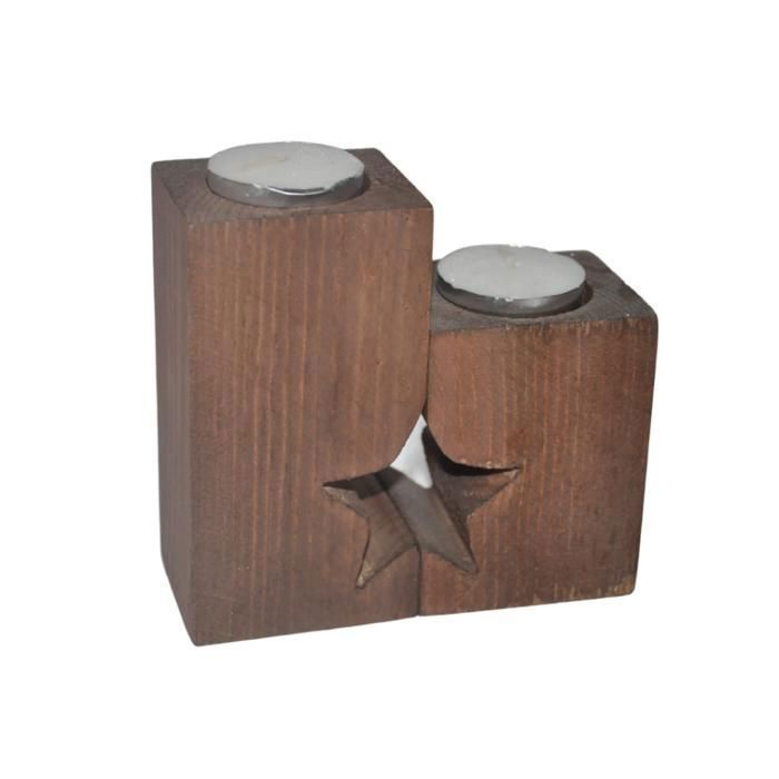 PORTE BOUGIE ETOILE +2 BOUGIES OFFERTES