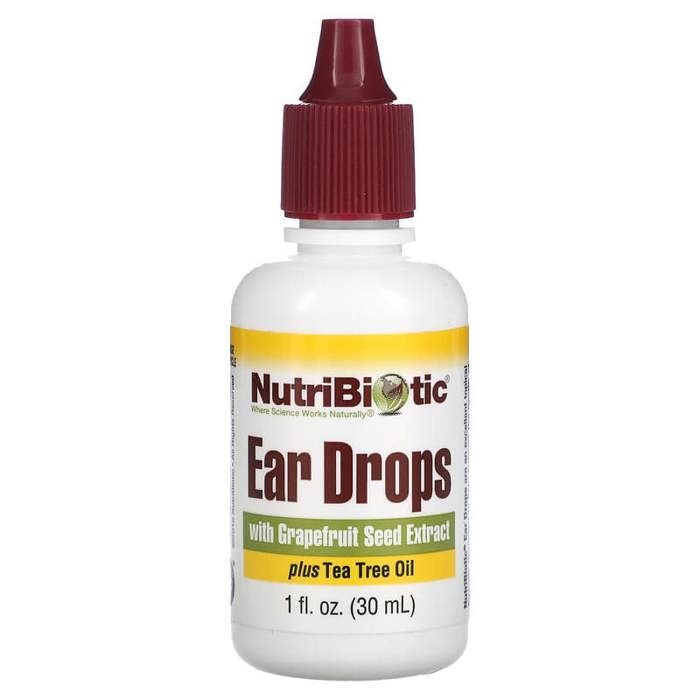 Gouttes auriculaires avec extrait de pépins de pamplemousse et huile d'arbre à thé, 30 ml