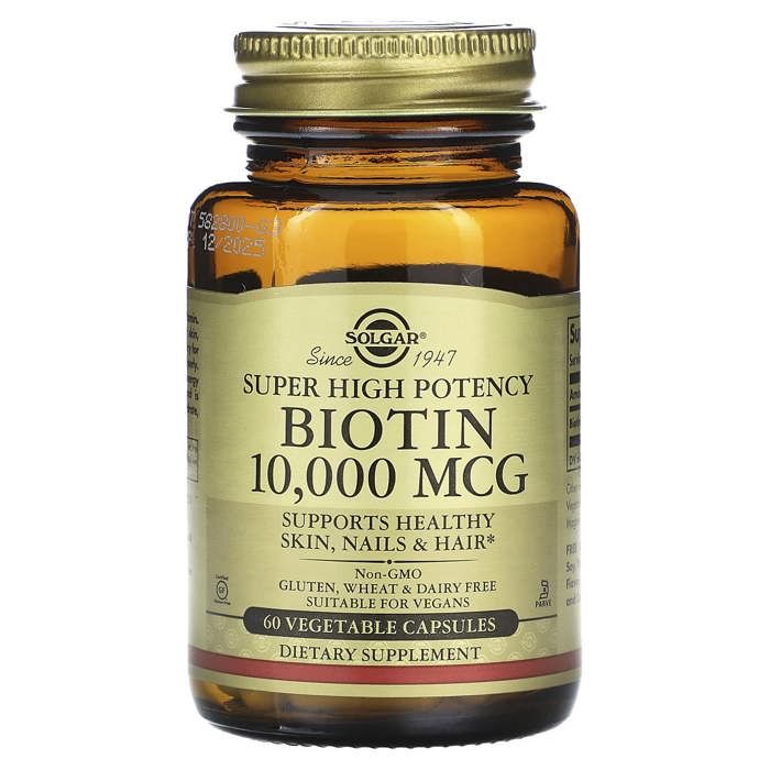 Biotine à très haute efficacité, 10 000 µg, 60 capsules végétales