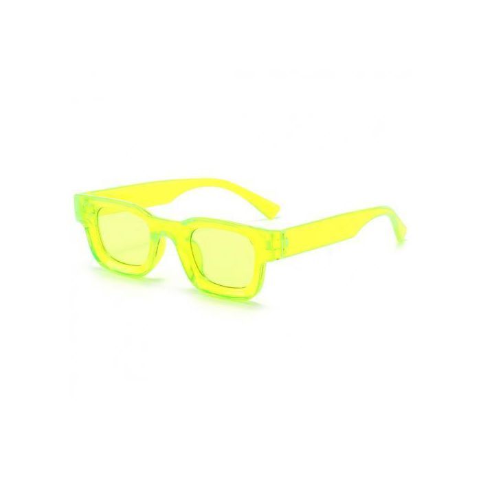 Petites Lunettes de Soleil Carrées Rectangulaires Rétro Unisexe Vintage vert
