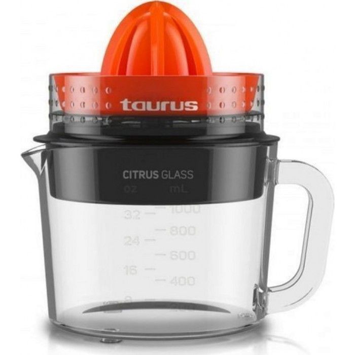 Presse-agrumes - Taurus - Citrus Glass - 30W - Bol en verre 1L - Double sens de rotation