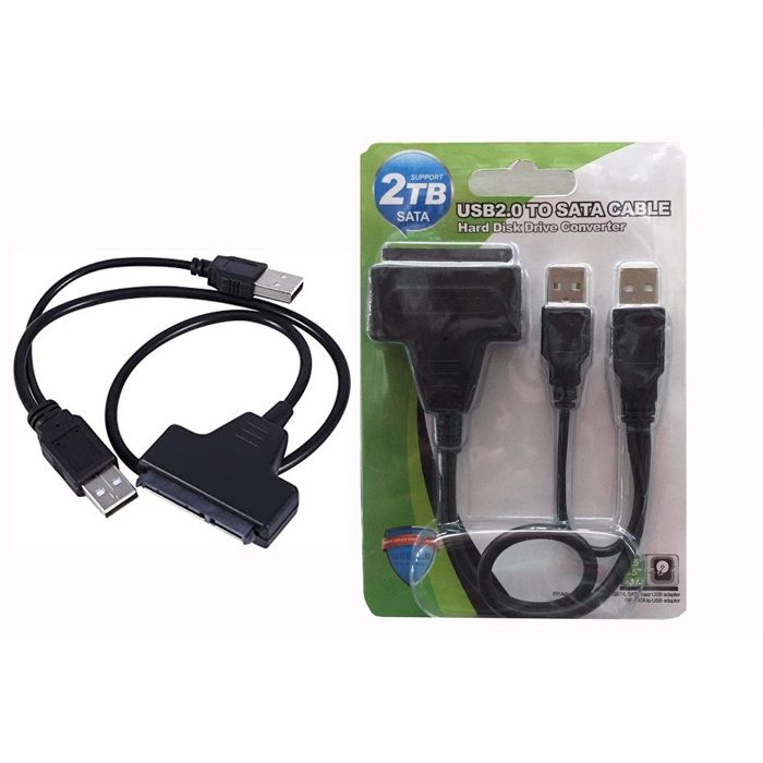 Cable USB2.0 vers SATA Convertisseur de disque dur 2 To