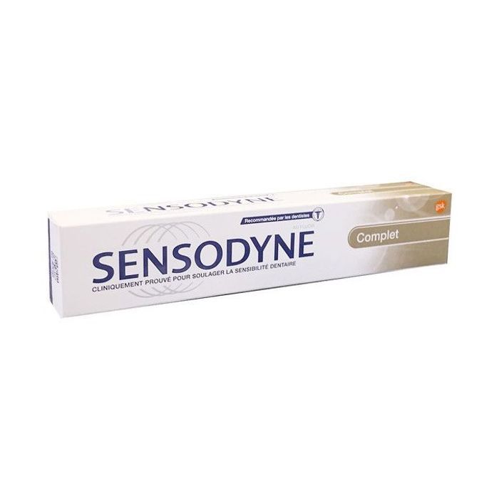 Dentifrice - SENSODYNE - COMPLET 24h/7 - Soin Blancheur - Protection Sensibilité - 75 ml