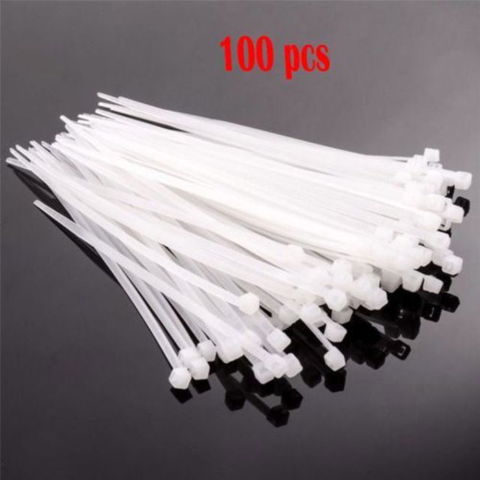 100 pcs NYLON CABLE TIE. colliers de serrage autobloquants 2.5 x 160 mm Nylon Attache de câble