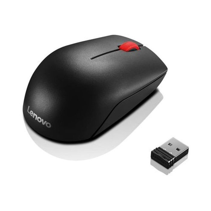 Souris sans fil - Lenovo - Essential Compact - 1000 DPI - Design portable - Utilisation 12 mois