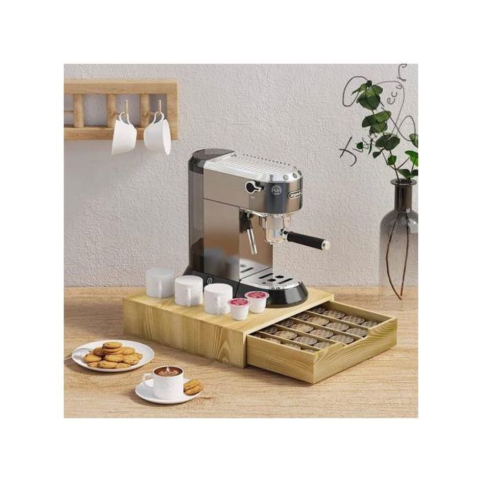 Support pour machine à café avec organisateur de capsules