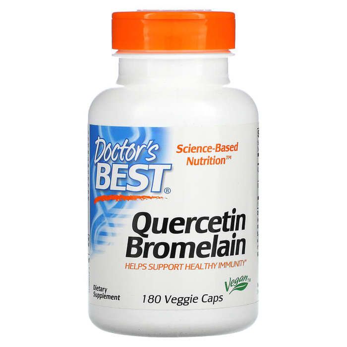 Quercétine bromelaïne, 180 gélules végétariennes