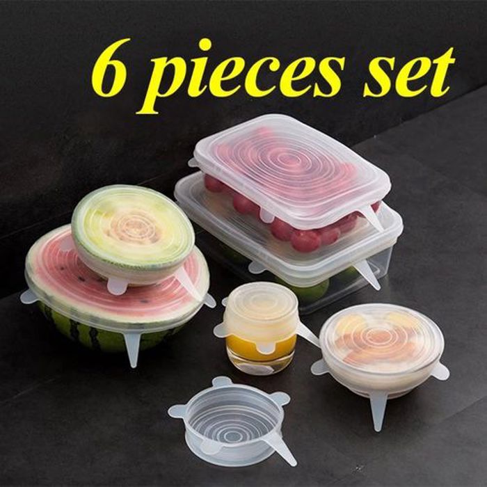 Couvercles en Silicone - GENERIC - 6 PC - Hermétiques - Sans BPA - Élastiques et Durables