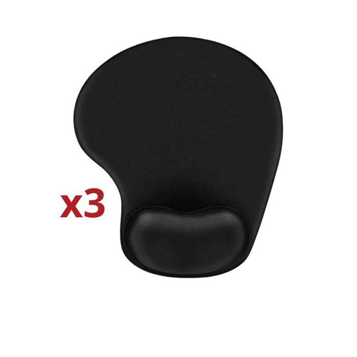 Tapis Avec Repose-Mains En Gel -Pack de 3 Ergonomique- Pour Ordinateur