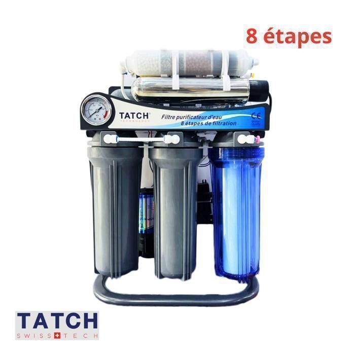 Osmoseur - TATCH - 8 Étapes - Eau Pure - Minéralisée - Installation Facile