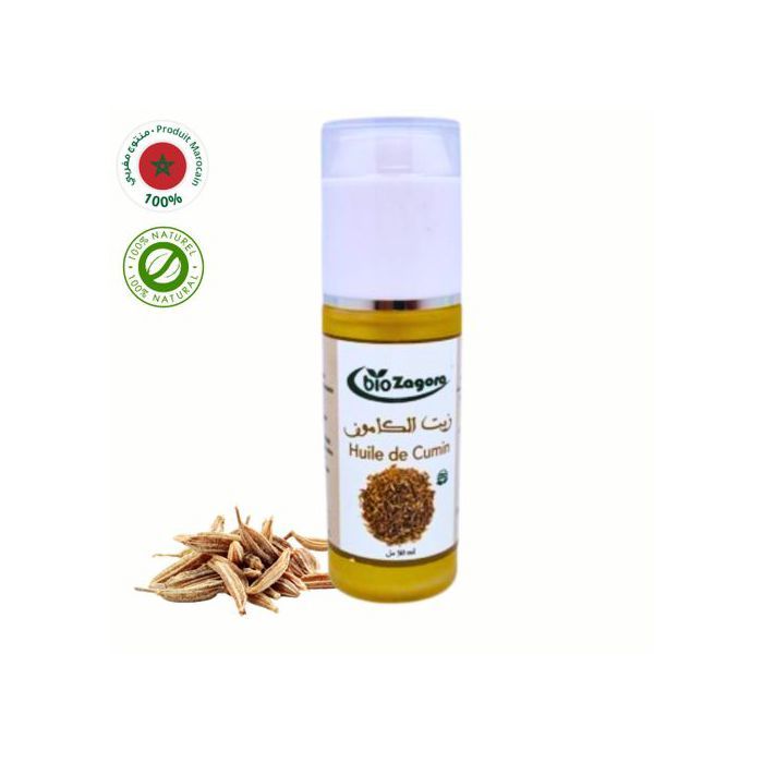 Huile de Cumin - bio Zagora - 50ml - Cosmétique et Alimentaire - 100% Naturelle - Marocain