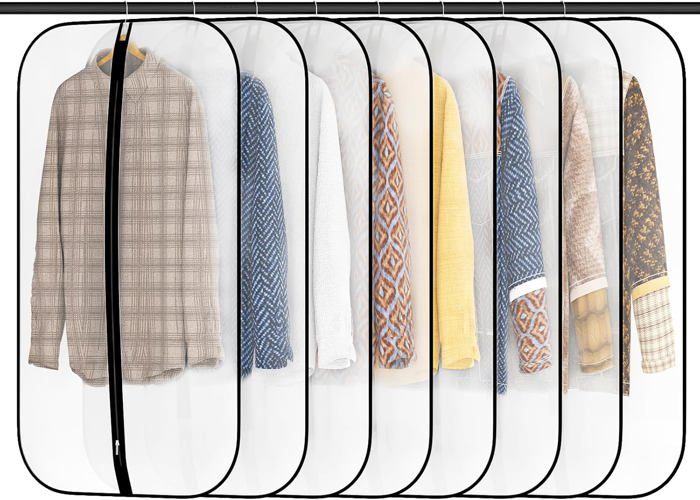 Housses de vêtements - Non spécifié - 8 Pcs - 60×100cm - Transparent - Imperméables