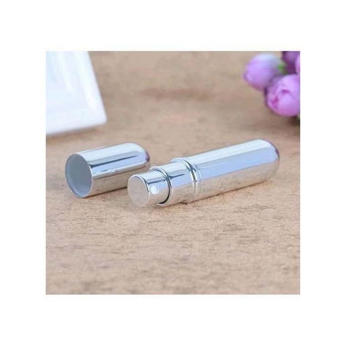 Bouteille de Parfum Voyage Aluminium 5ml - Atomiseur Rechargeable Gris