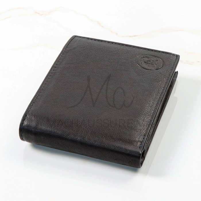 Portefeuille - Edition - Noir - Cuir véritable - Souple - Fermoir porte-monnaie