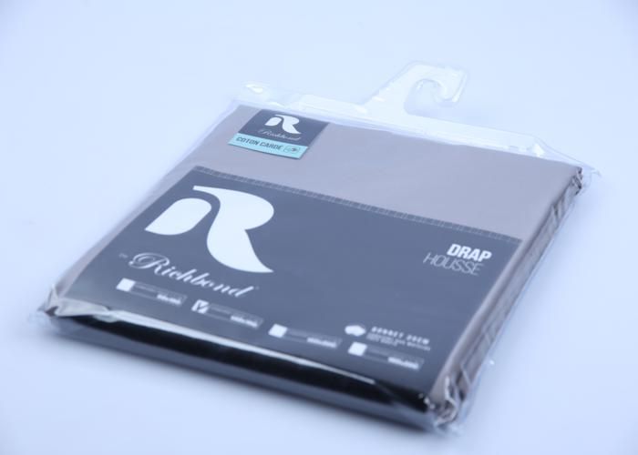 Drap housse coton cardé 140x190 greige