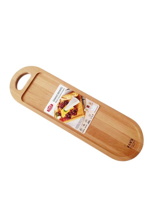 Planche à servir - E-559D - Bois - Ovale - 58 cm x 17 cm - Marron