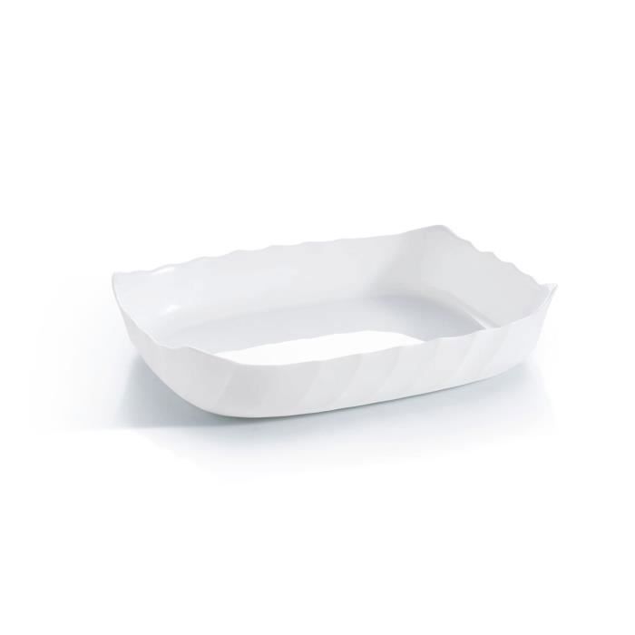 Plat de cuisson - Luminarc - Trianon - 32 x 26 cm - Blanc - Smart Cuisine
