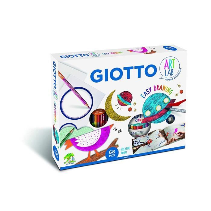 Giotto Art Lab Easy Drawing Kit créatif pour Dessin, Couleurs Assorties, - 581400