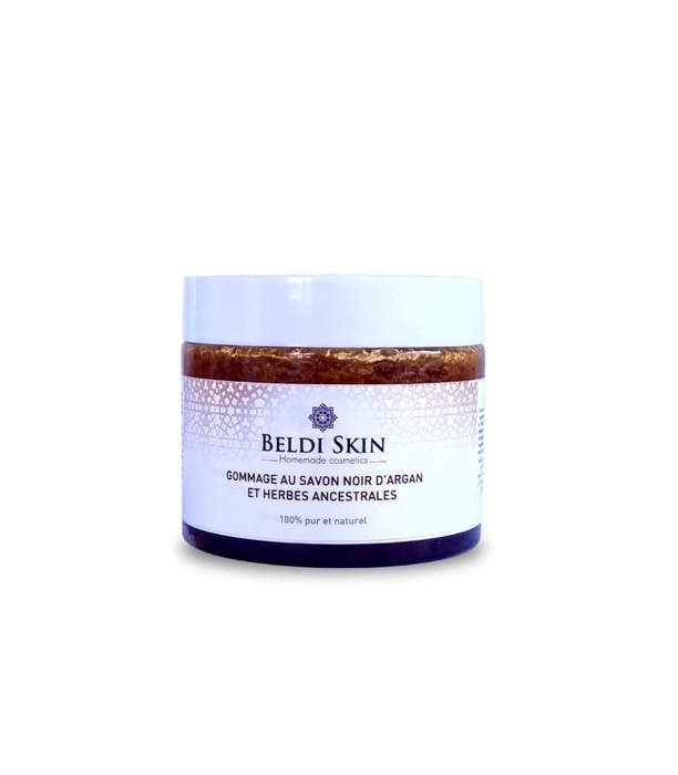 Gommage au savon noir d'argan et herbes
